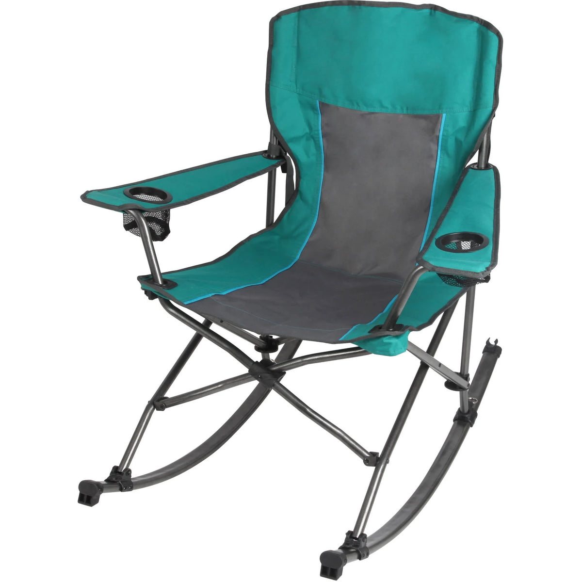 Foldable Camping Rocking Chair, Green, 300 lbs Capacity Z99725