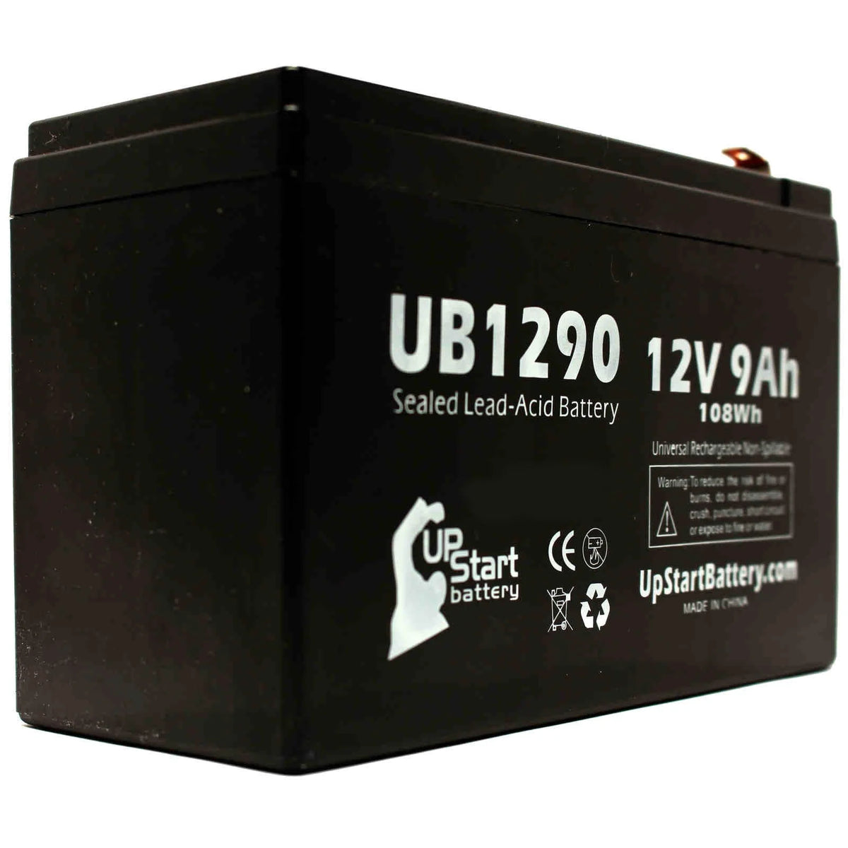 5x Pack Replacement Sealed Lead Acid Battery (12V, 9Ah, 9000mAh, AGM, SLA) with F1 Terminal Adapters S897889