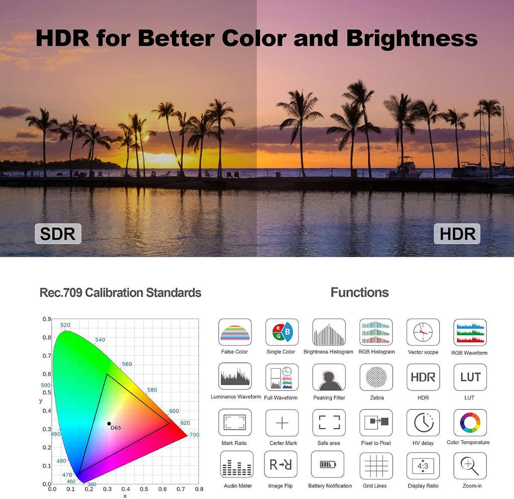 5.5 inch Touch Screen Camera Monitor with HDR E789