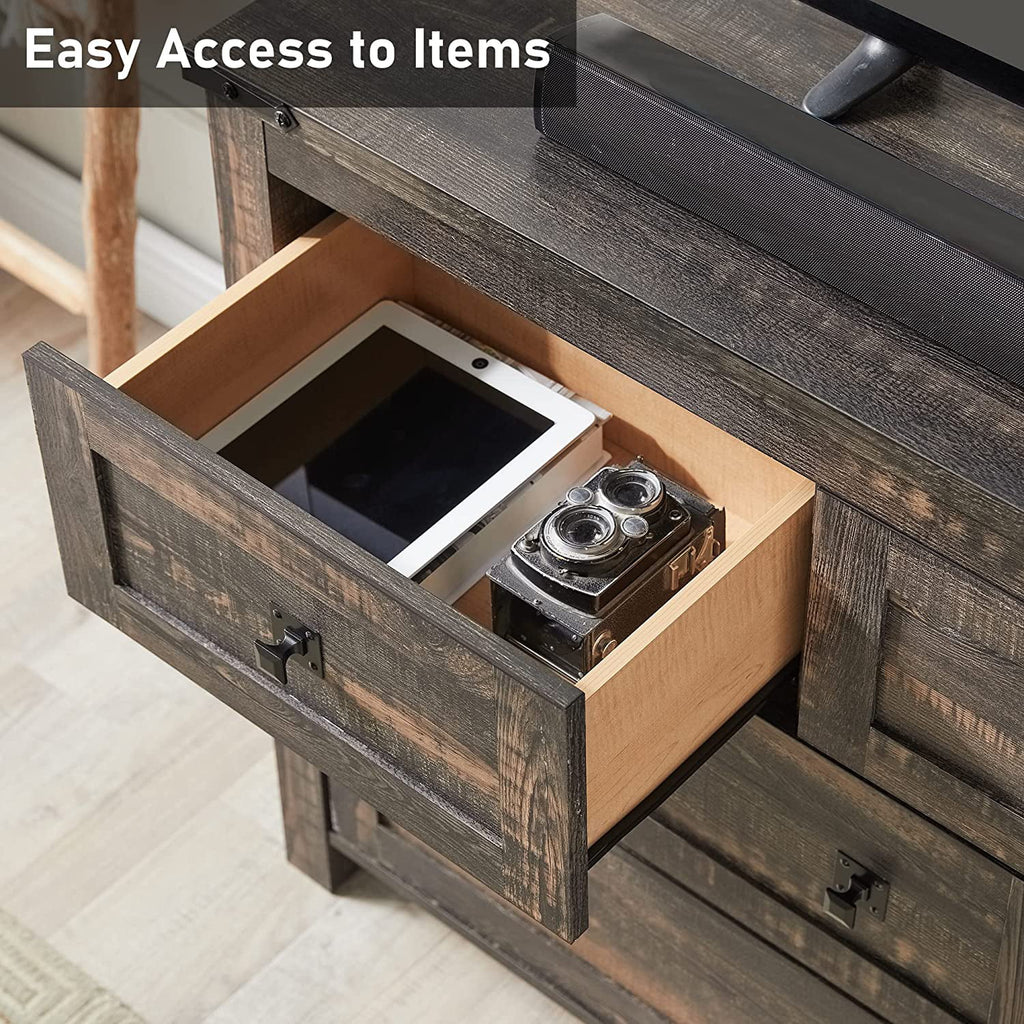 Light Rustic Oak 7 Drawer Dresser Storage Cabinet K29519