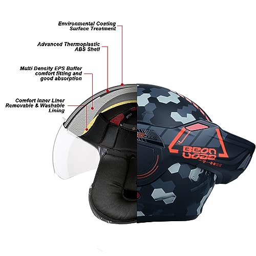 Full Face Motorcycle Helmet with Anti-Fog Dual Visors B732776