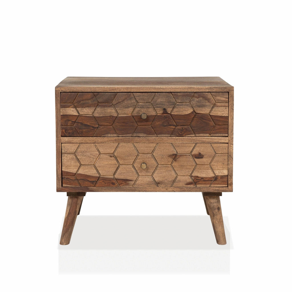 Natural Oak Nightstands Set of 2 Y676