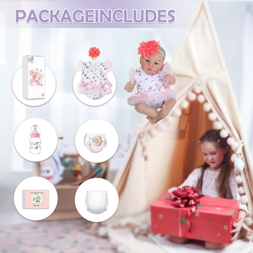 18 Inch Lifelike Reborn Baby Doll with Soft Weighted Body I358127