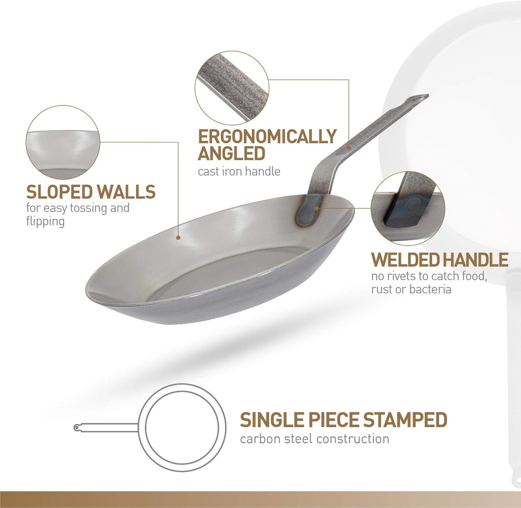 Black Carbon Steel Fry Pan R5226