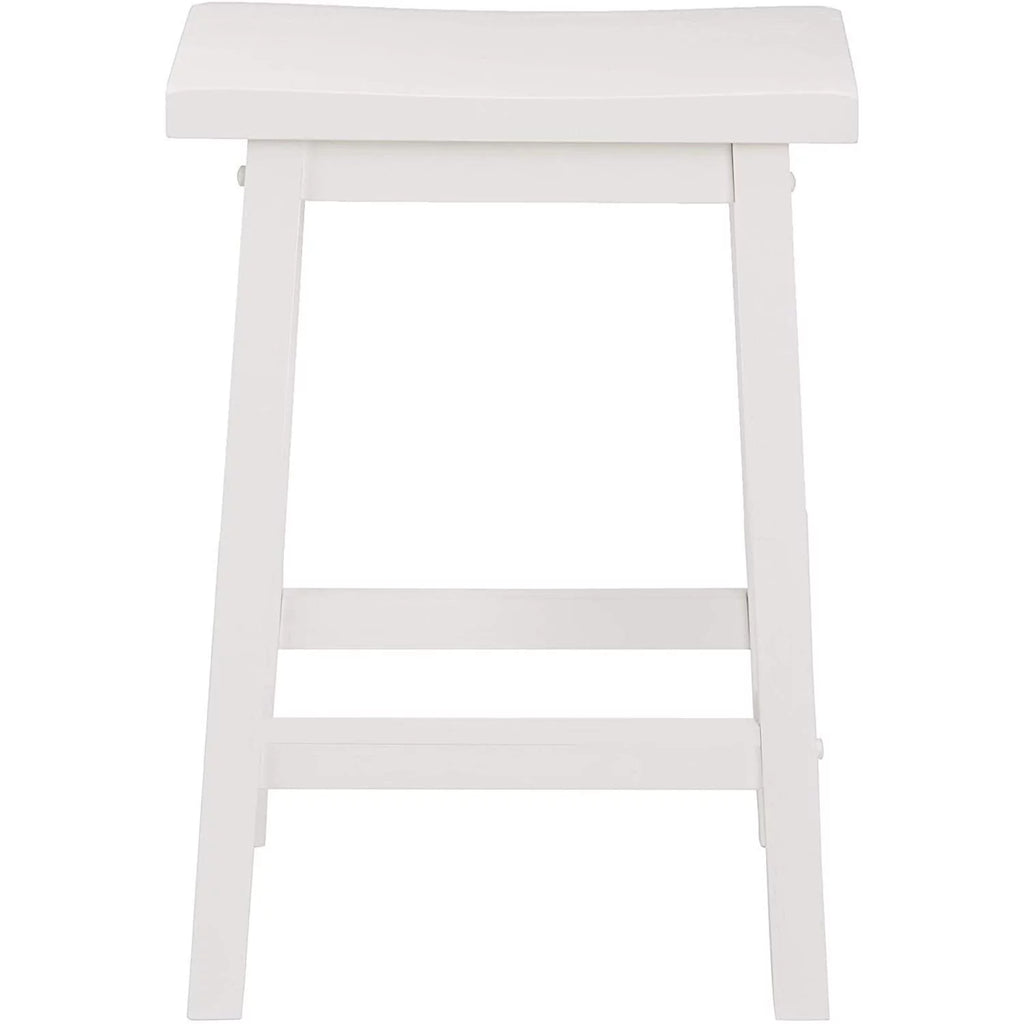 White Set of 2 24In Kitchen Counter Stools E8973
