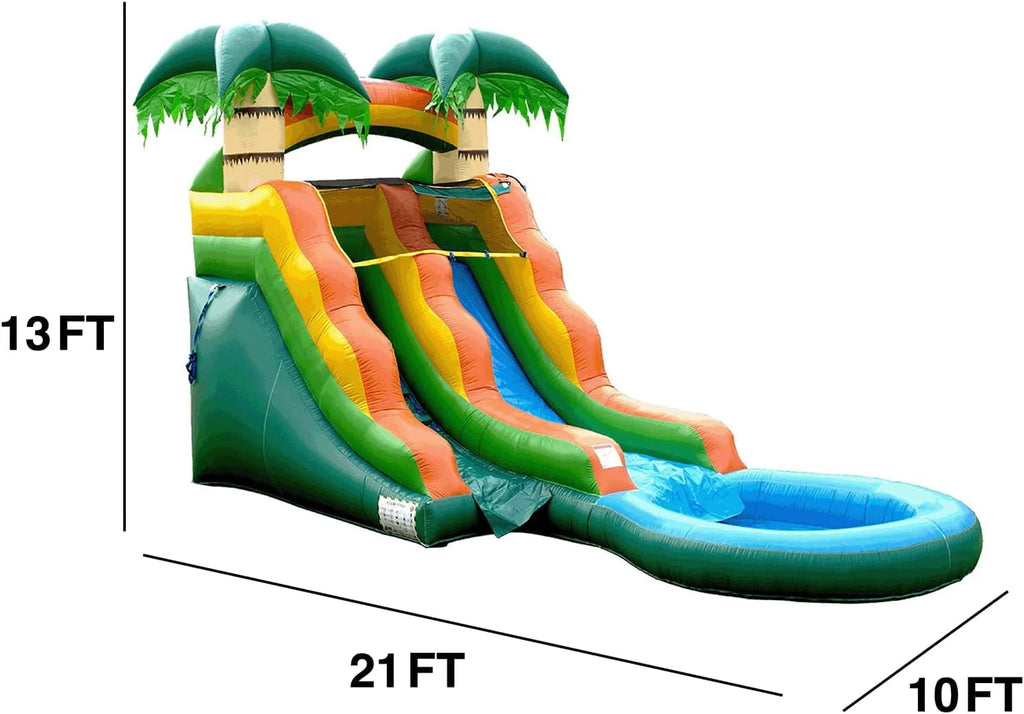 Inflatable Water Slide with Pool and Blower Y39280