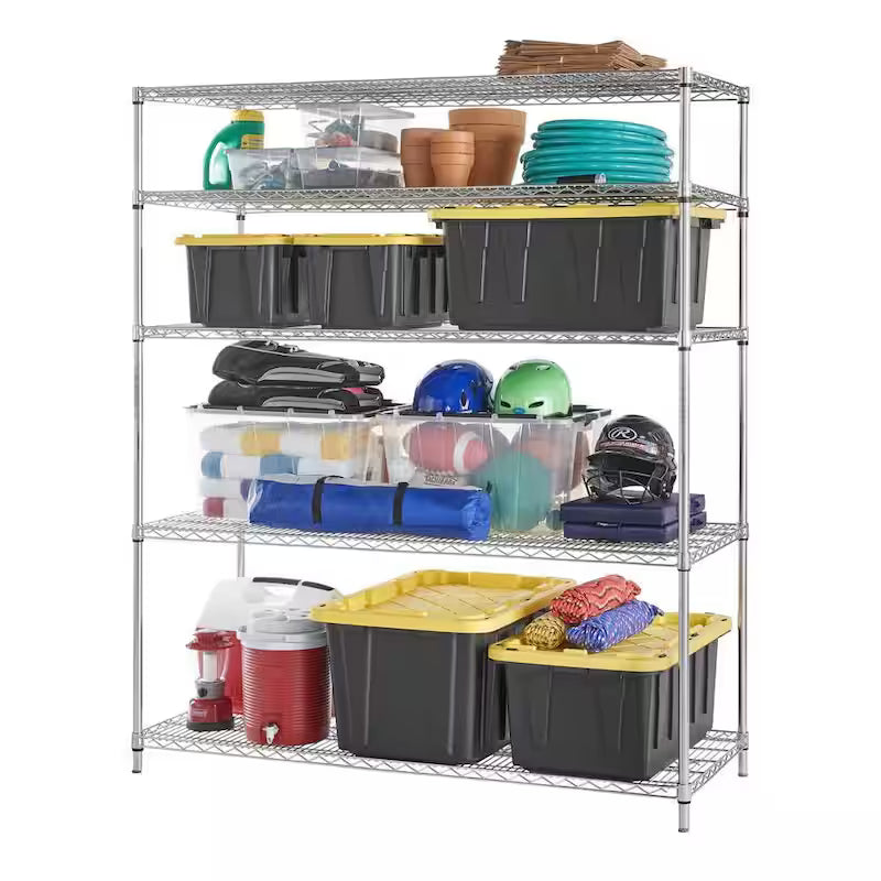 5-Tier Heavy Duty Steel Wire Shelving Unit N8458