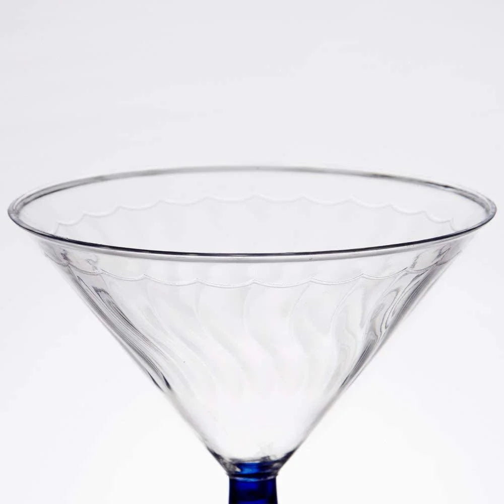 2-Piece 6-Ounce Blue Martini Glass I987