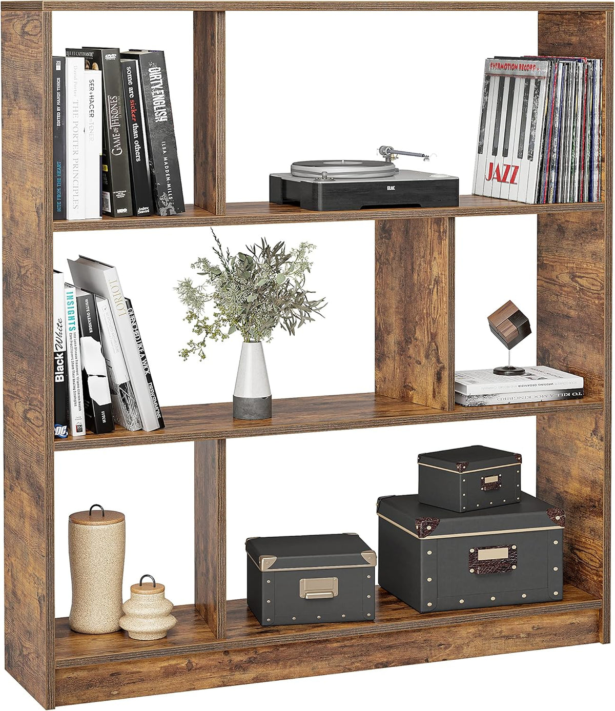 3 Tier Rustic Brown Bookcase D793127