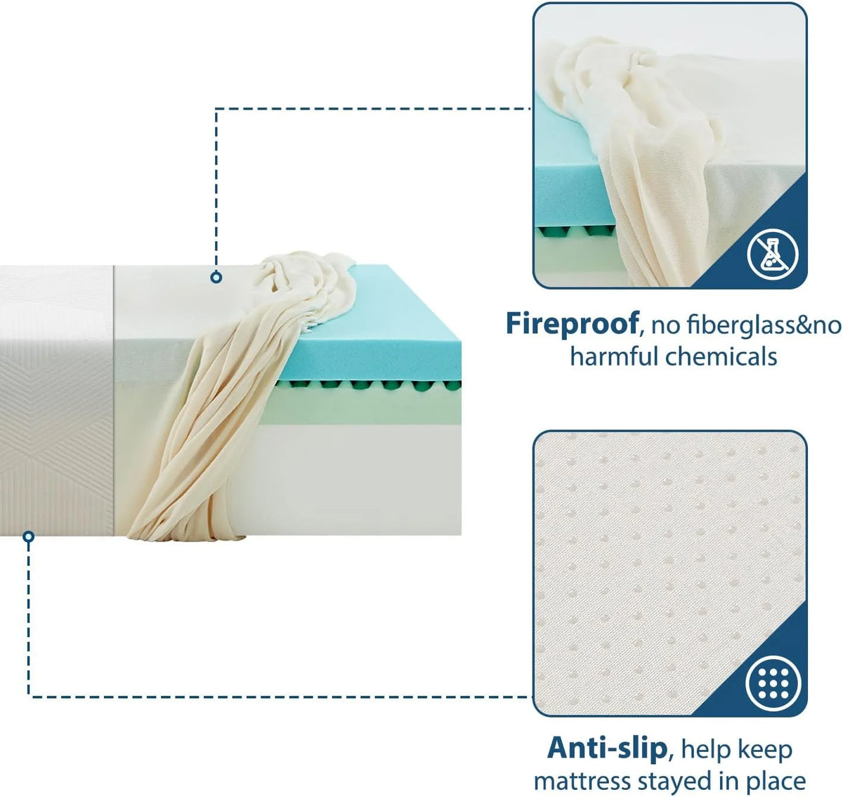 Queen 10 Inch Cooling Gel Memory Foam Mattress L268644