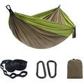 Double Hammock with Nylon Parachute and 2 Tree Straps C90166