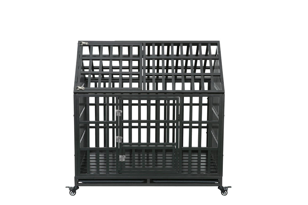 Heavy Duty Dog Cage Crate with Roof N91512