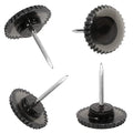 50PCS Transparent Black Flat Plastic Head Steel Point Push Pins A630