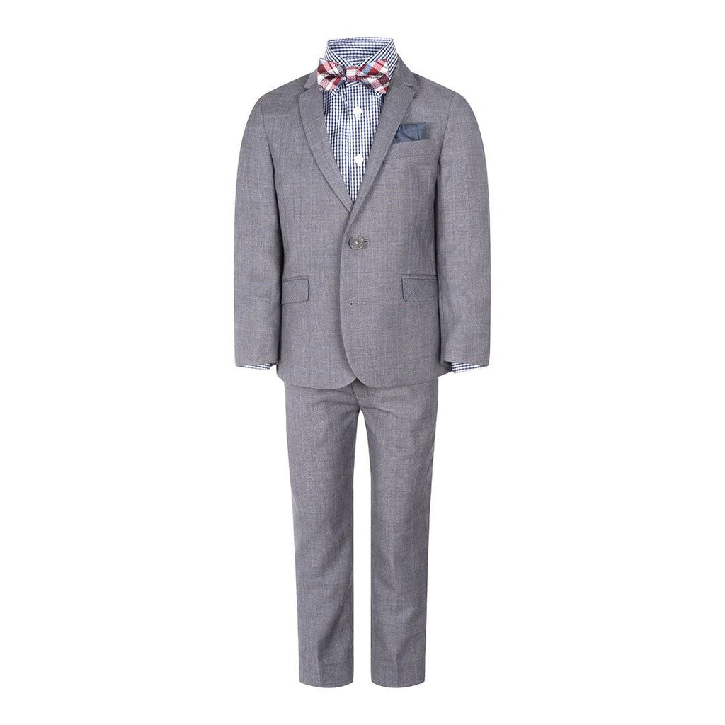 Grey/Blue Yonder Check Two-Piece Boy's Suit H329