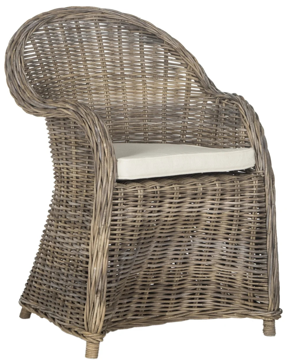 Grey Wicker Outdoor Club Chair X2794