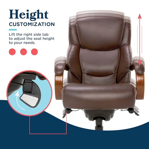 Chestnut Brown Bonded Leather Executive Office Chair D679049