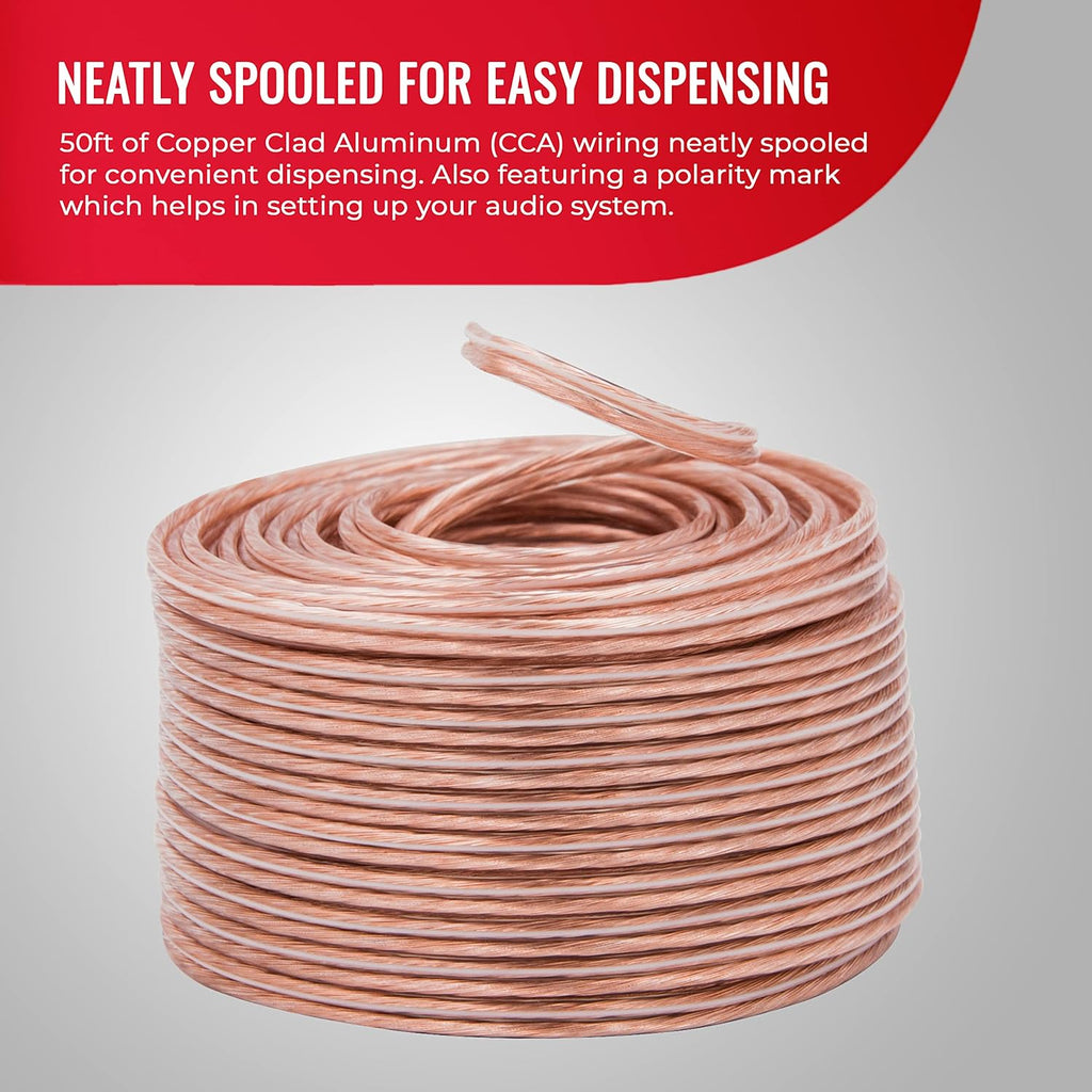 Copper Clad Aluminum 12 Gauge Speaker Wire 100FT E790236
