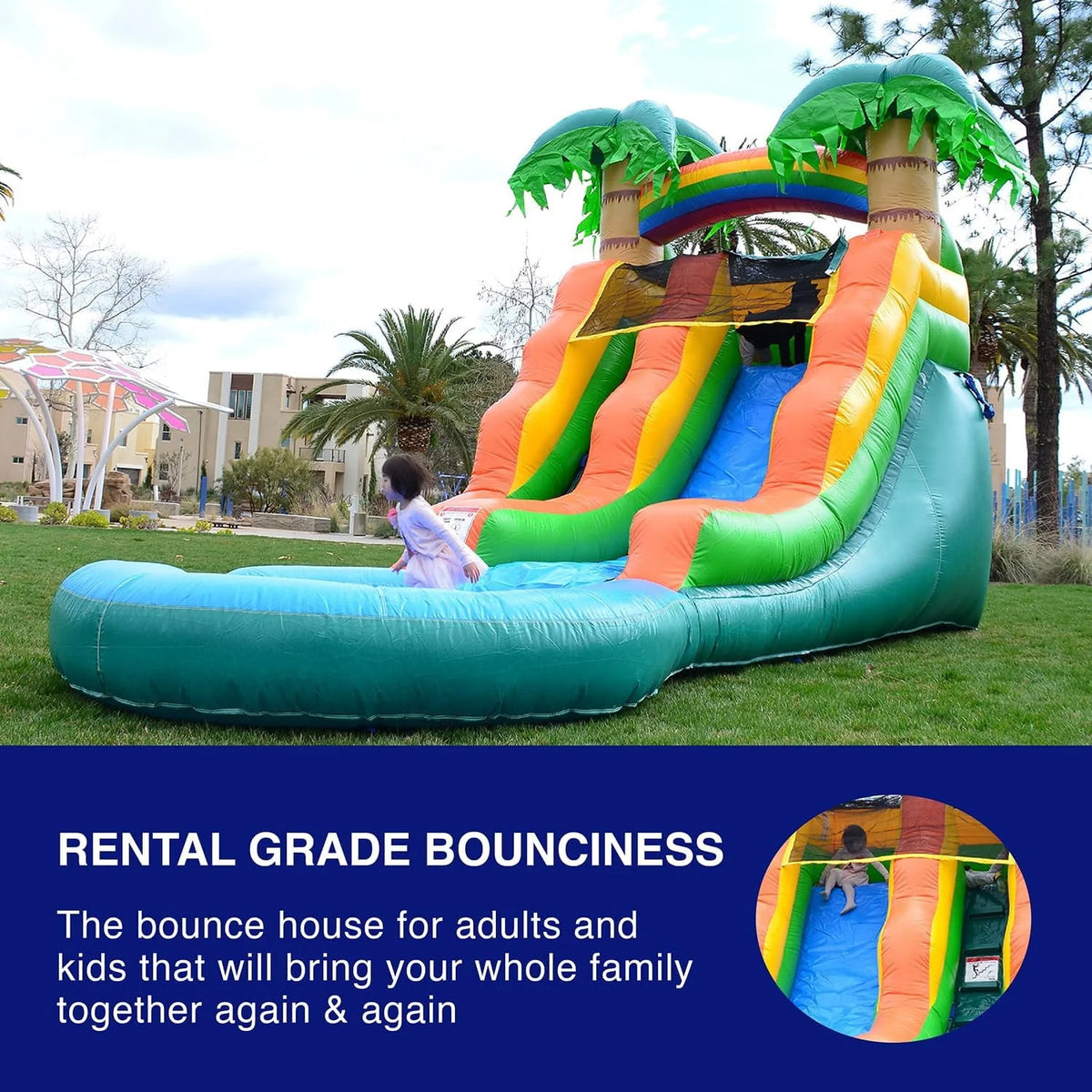 Inflatable Water Slide with Pool and Blower Y39280