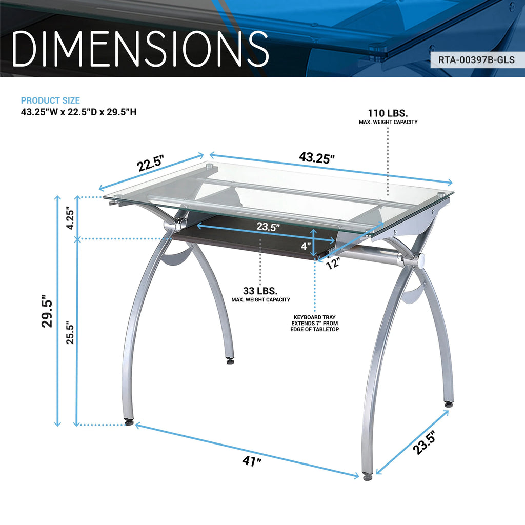 Desk with Pull Out Keyboard Panel W404992