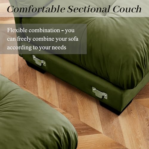 130" Modular Sectional Sofa with Movable Ottoman K266