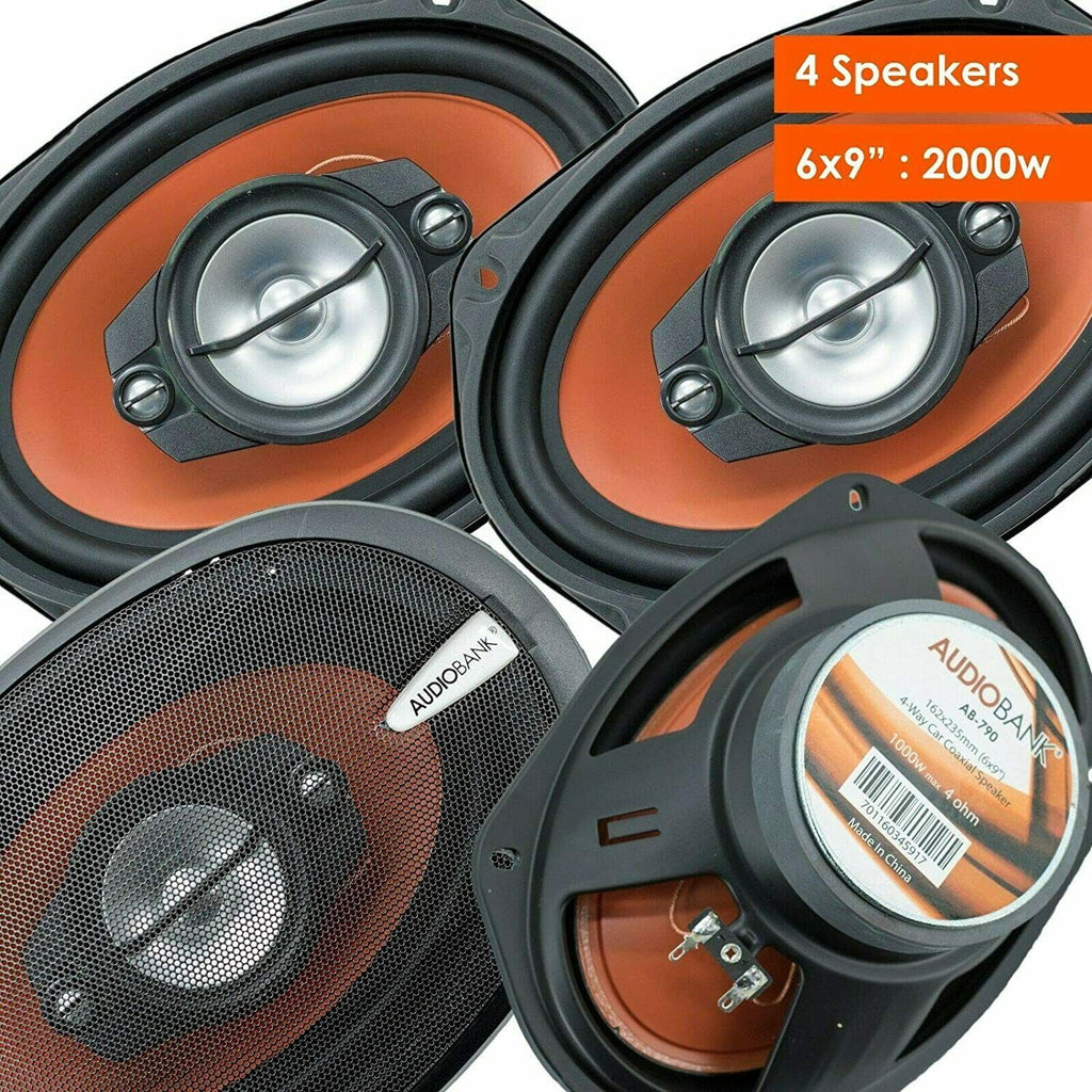 6x9" 2000 Watt 4-Way Car Audio Speakers Z15749