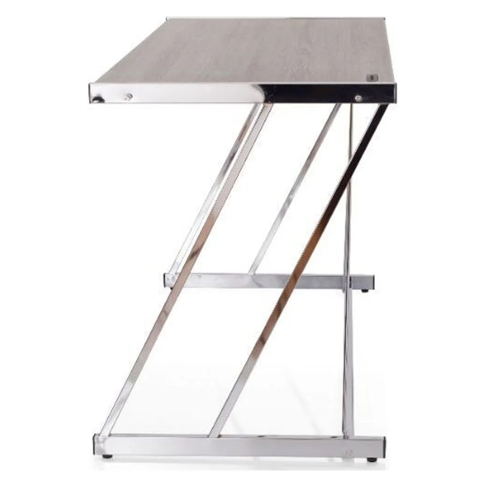Oak and Chrome USB Desk D83011