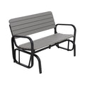 Polyethylene Outdoor Glider Bench Gray C6436
