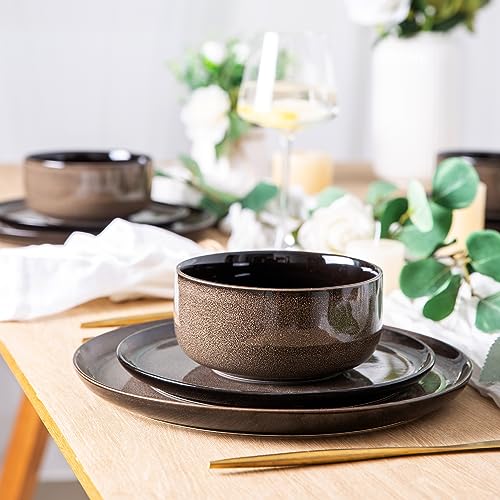 Green 18PCS Ceramic Dinnerware Set T83393