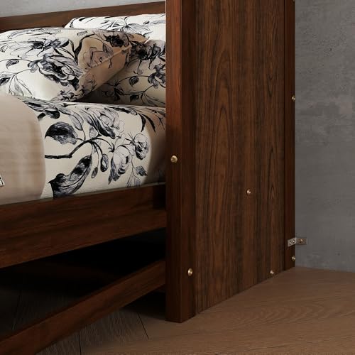 Walnut Wood Murphy Bed with Desk R6645