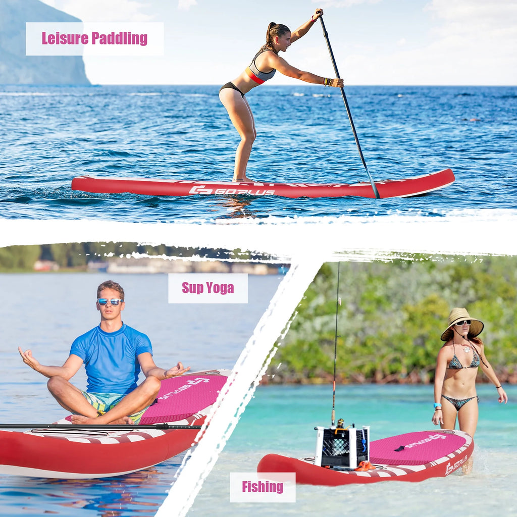 10.5' Inflatable Stand Up Paddle Board with Carry Bag T5208