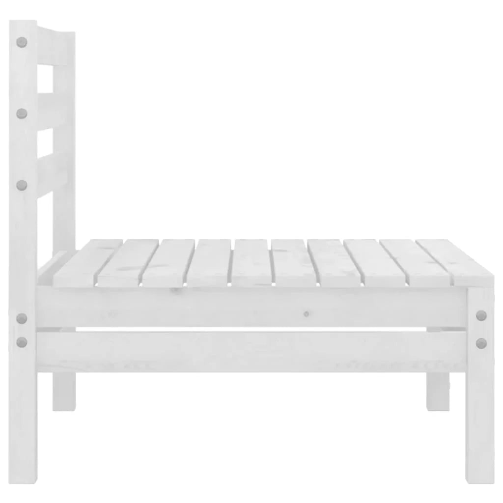 White Solid Pinewood Patio Sofa H2971