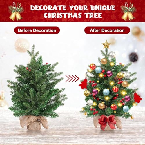 20 inch Small Christmas Tree with Lights H84077