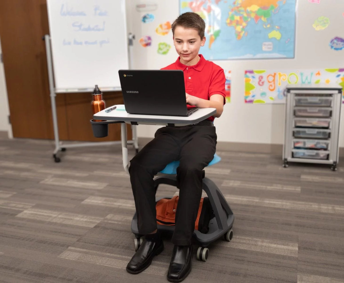 Multicolor Mobile Chair with Laptop Arm and Storage E9788