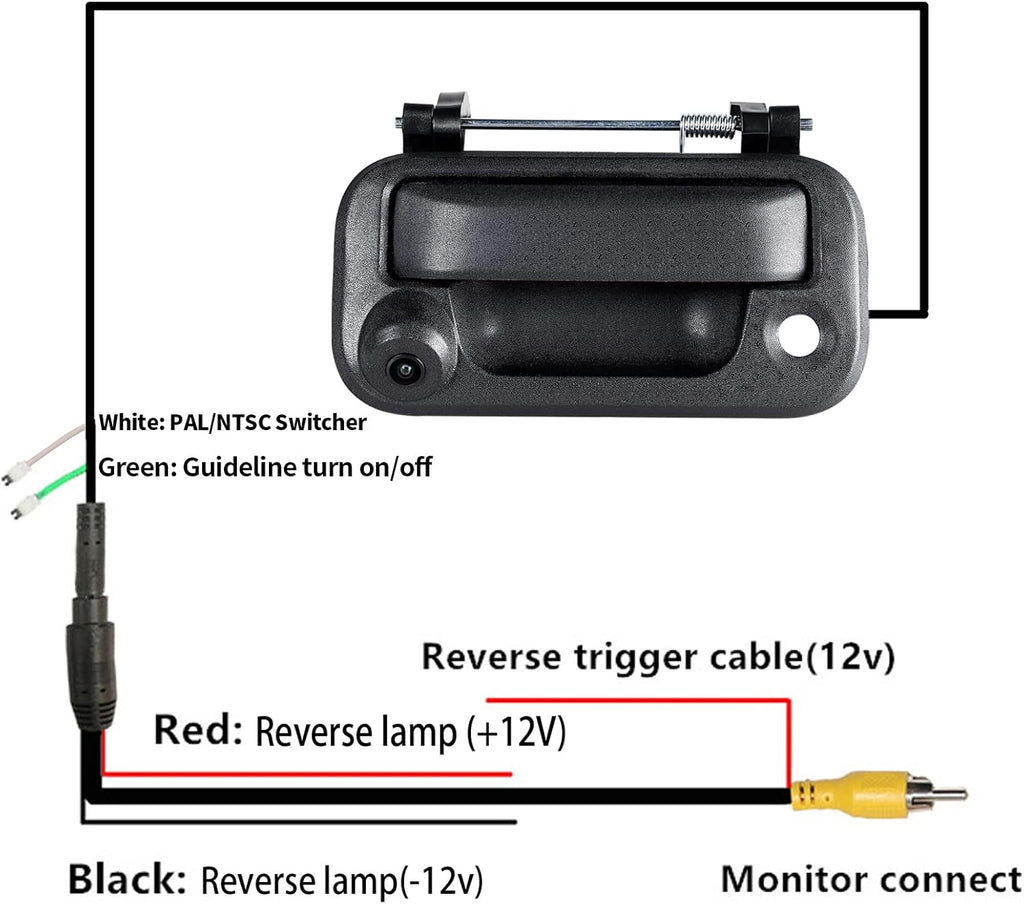 Tailgate Handle with Rear View Backup Camera for Ford F150 F-250 F-350 F450 F550 D8000