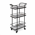 3 Tier Bar Cart with Marble Shelving X1261
