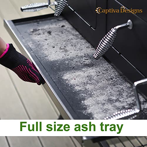 Extra Large Charcoal BBQ Grill with 2 Foldable Side Tables R7832