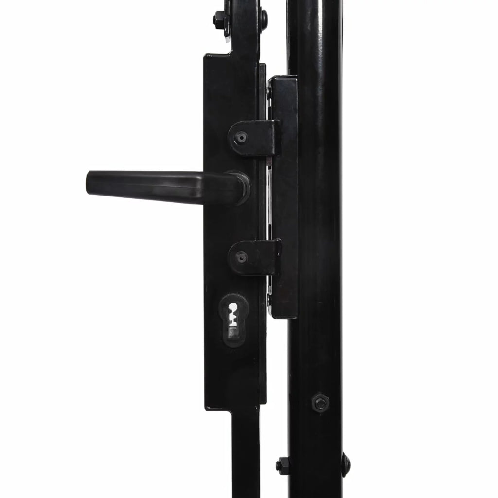Double Door Fence Gate with Spear 157.5"x88.6" N694