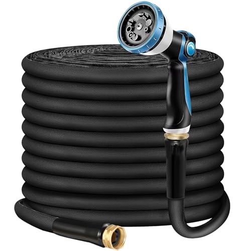 100 ft Flexible Tangle Free Garden Hose with 10 Function Nozzle H176
