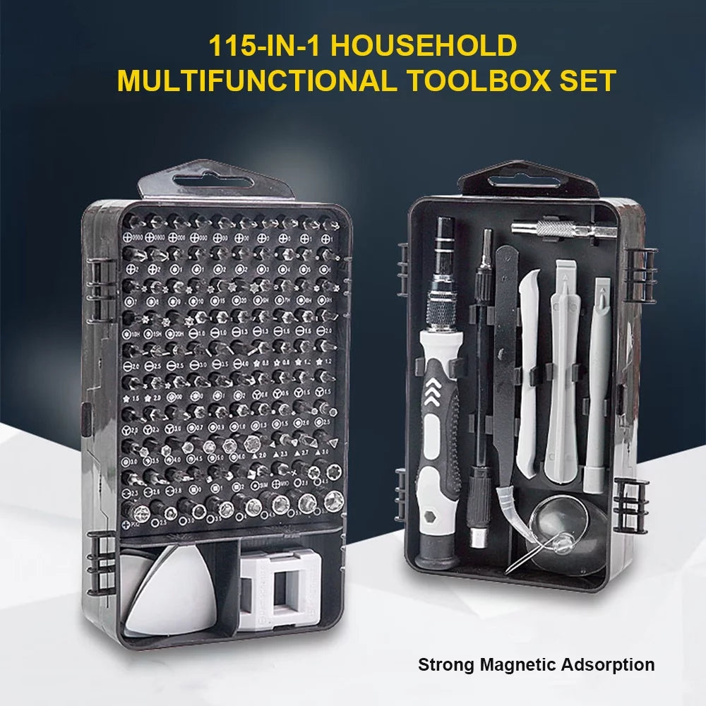 115-In-1 Household Toolbox Set with 98 Bits V5923
