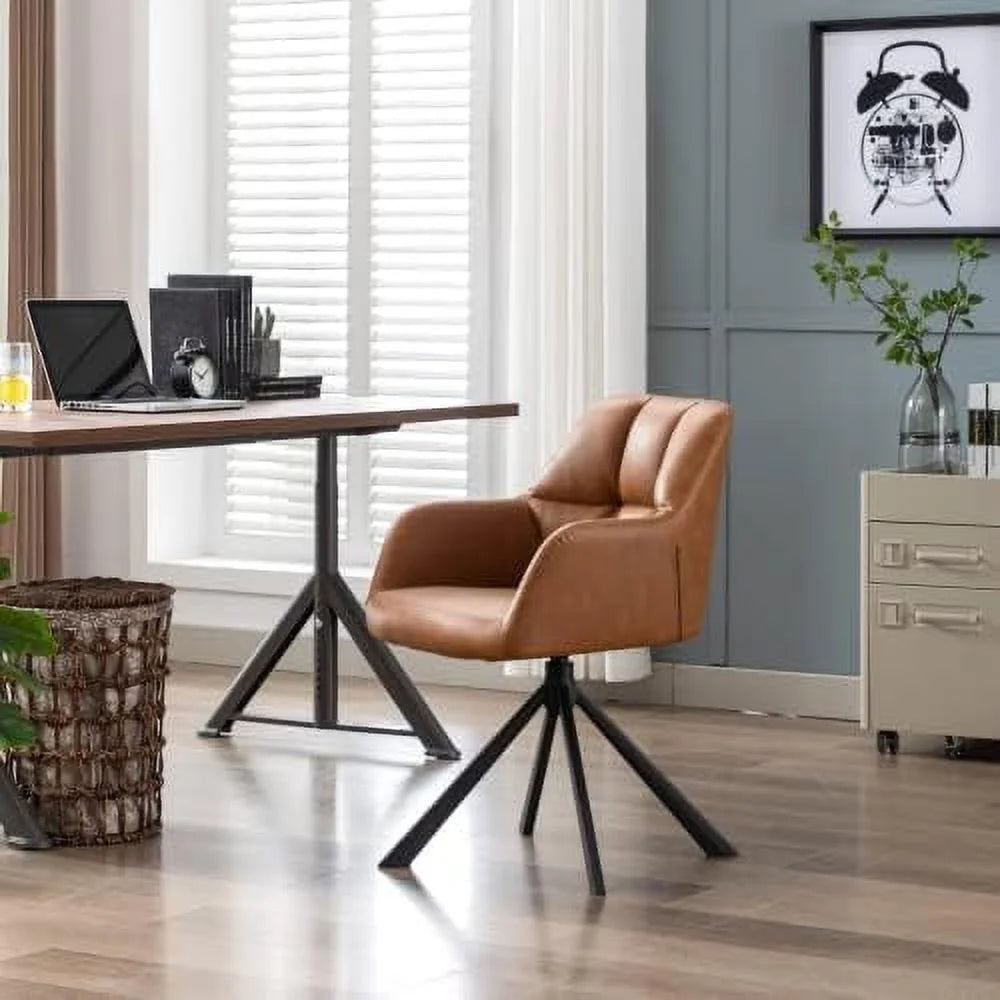 Leather Swivel Arm Desk Chair X35021