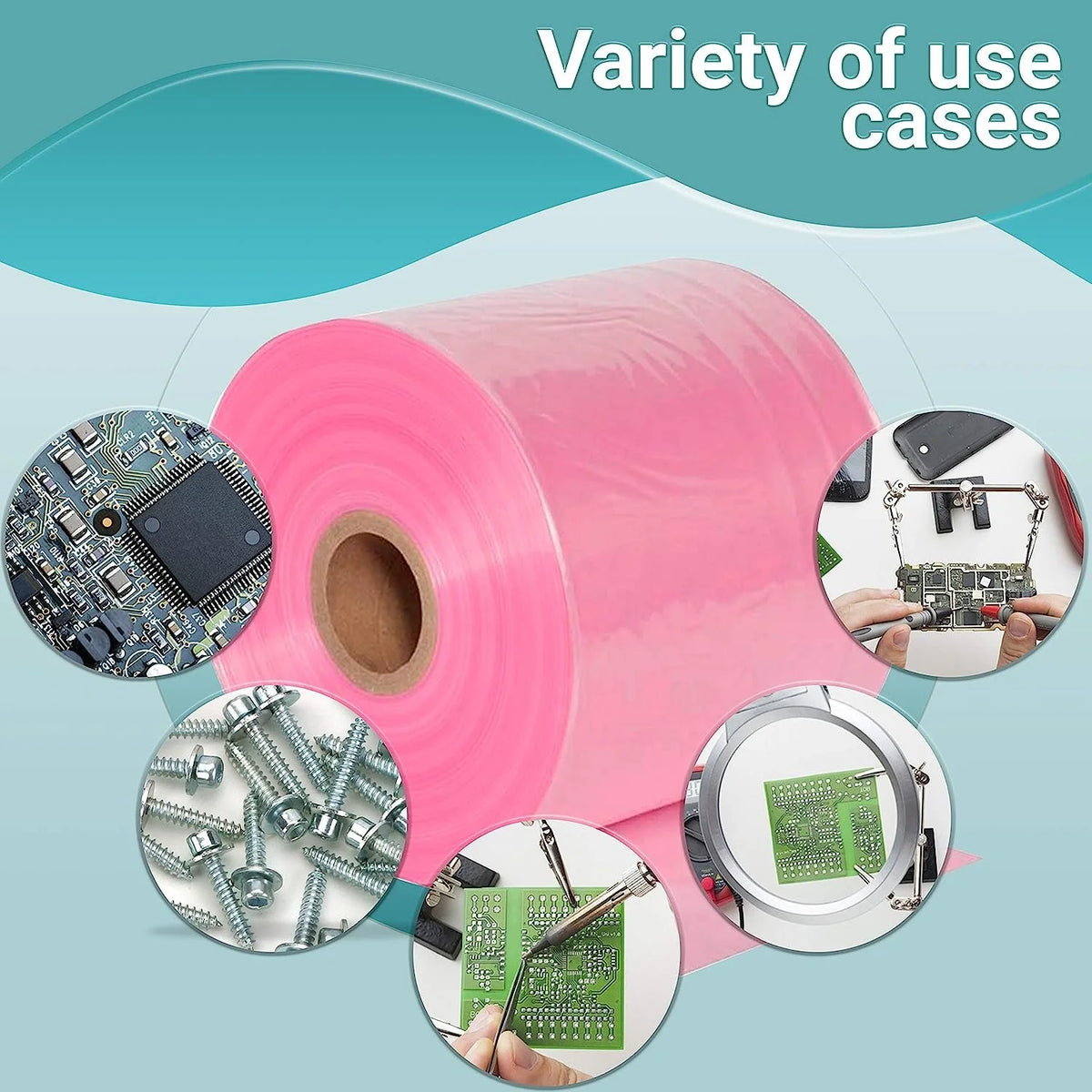 Pink Anti-Static Poly Tubing 10 X 1075 4 mil U302059