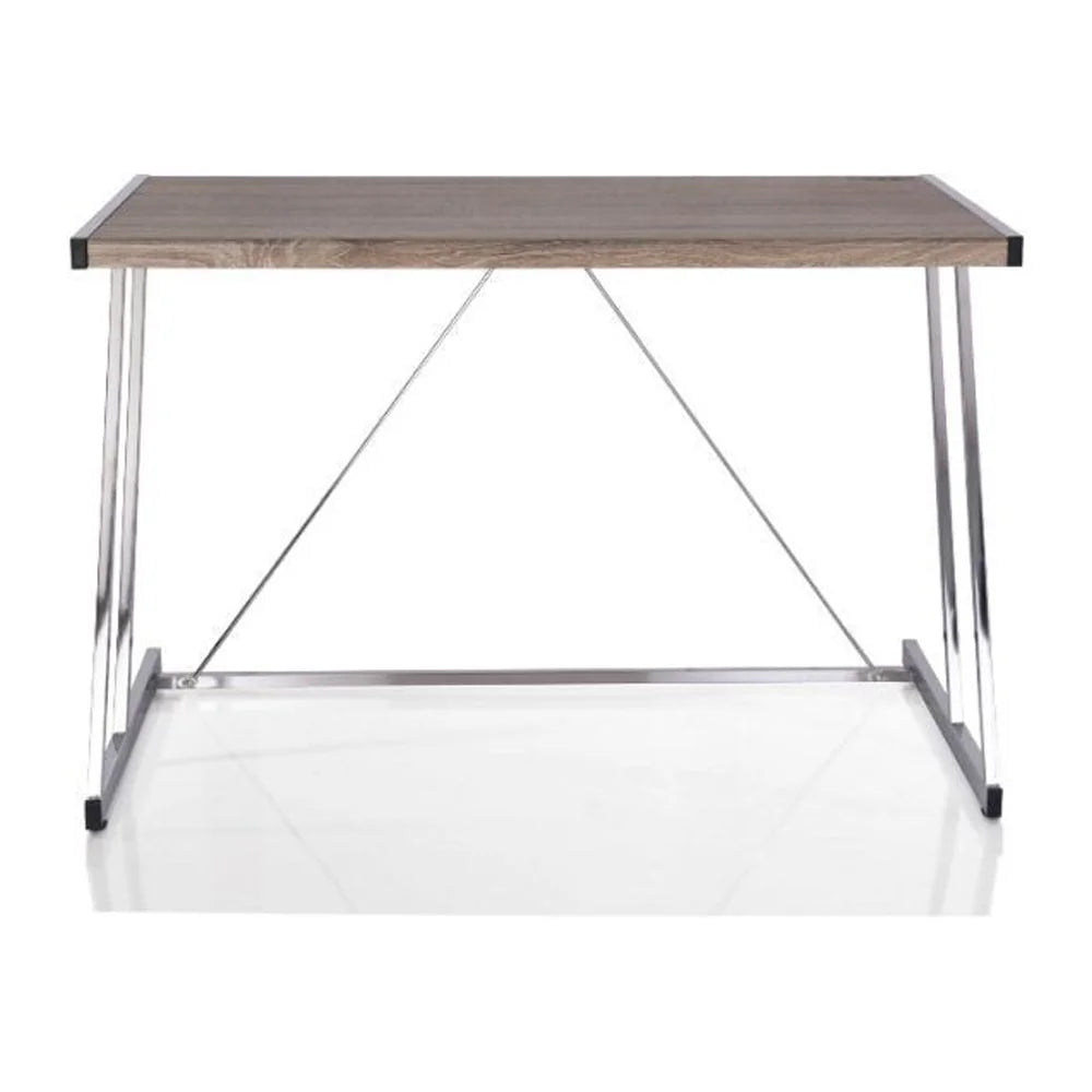 Oak and Chrome USB Desk D83011
