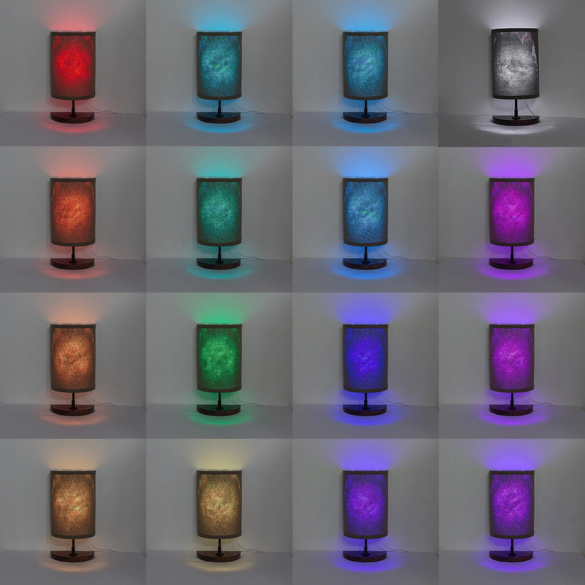 Half Shade Table Lamps with Fabric Lamp Shade J505
