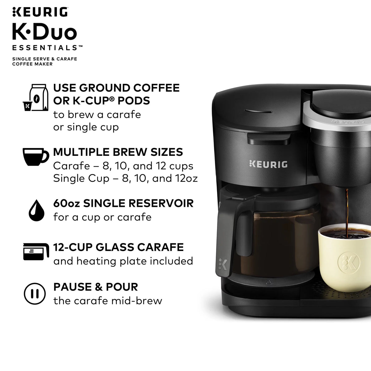 Single Serve & Carafe Coffee Maker X18473