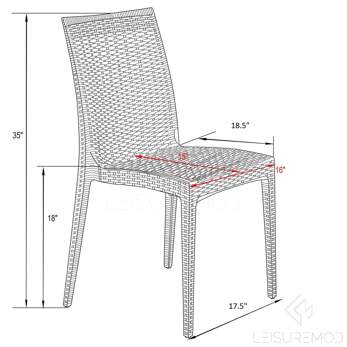 Indoor/Outdoor Dining Chair Set of 2 R869820