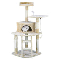 Beige Cat Tree Condo with Sisal Covered Posts Y32545