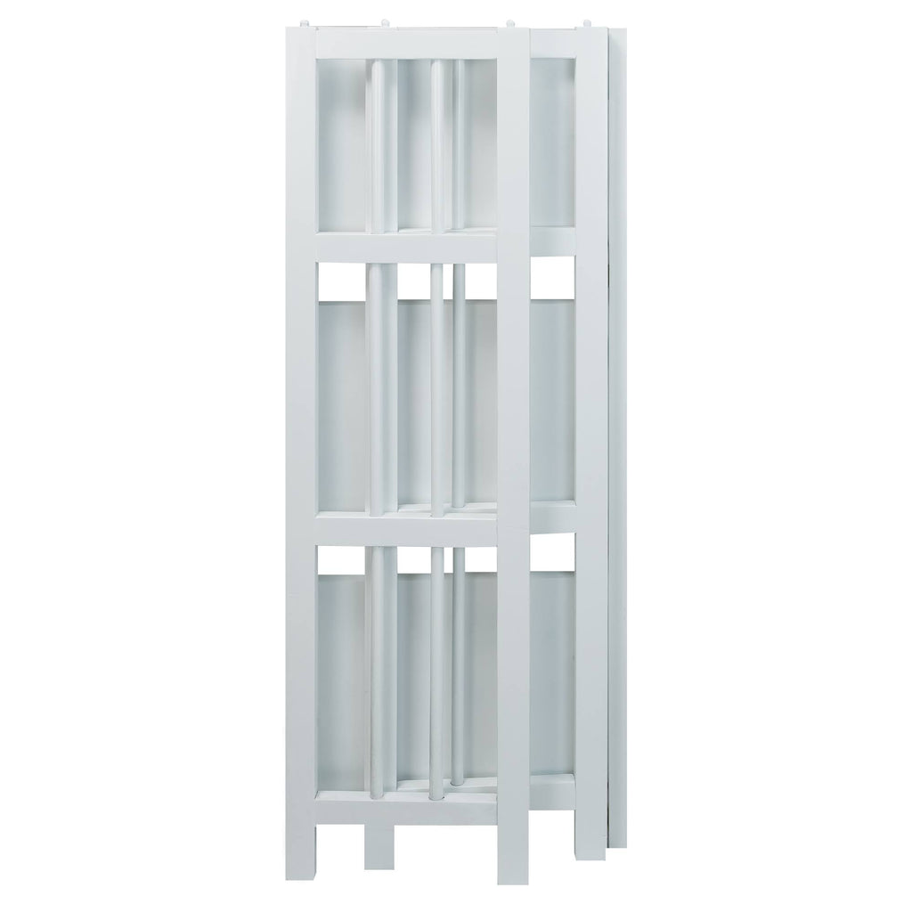 White 3-Shelf Folding Bookcase M62367