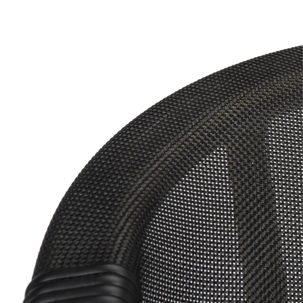 Black Stacking Arm Chair Set of 2 D8681