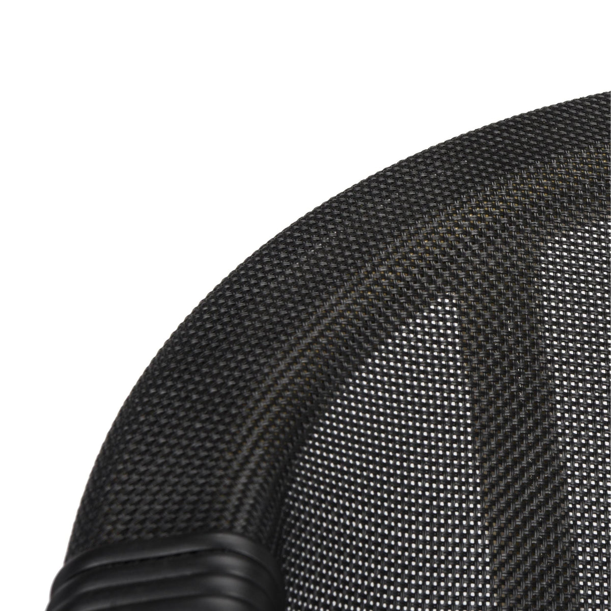 Black Stacking Arm Chair Set of 2 D8681