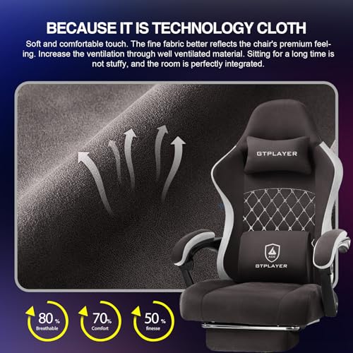 Gaming Chair with Footrest D953